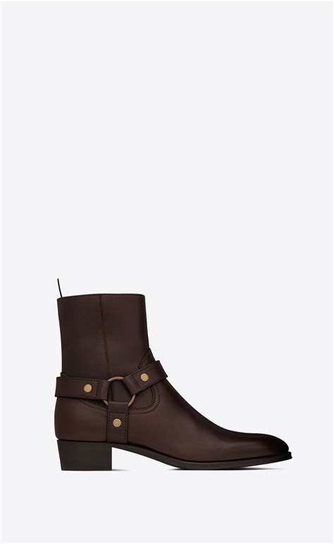 ysl harness boto|wyatt harness boots in smooth leather .